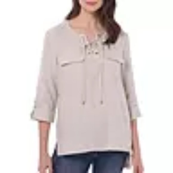 Company Ellen Tracy Tops - Ellen Tracy Linen Tunic - NWOT - Size Medium - Color Sandstone